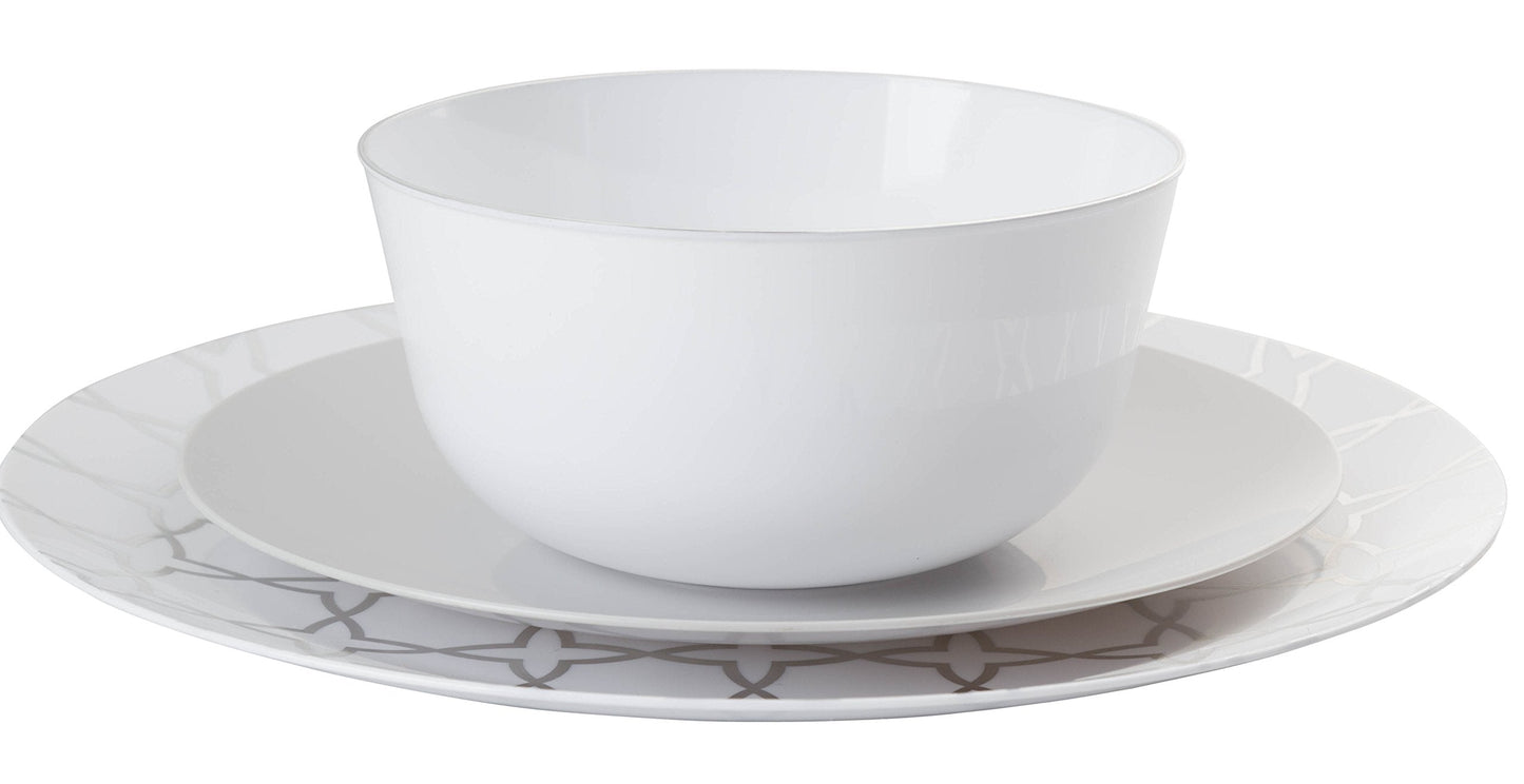 10 In. Geo Design Plastic Plates - 10 Ct.