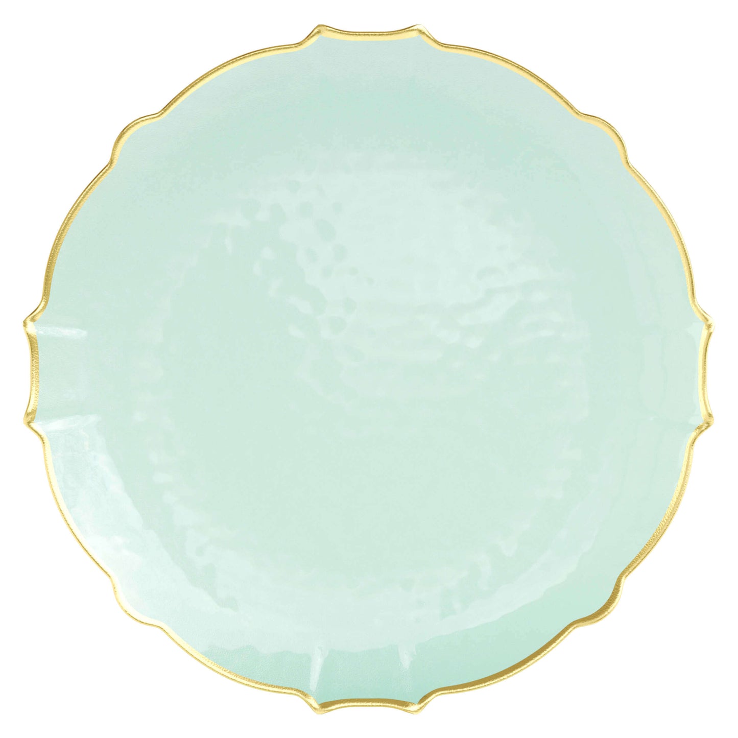 10.25" Mint/Gold Petal Plates 20 Ct.