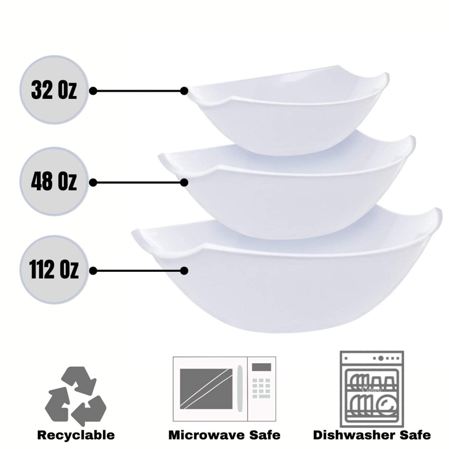 112oz Stadium Bowl - white