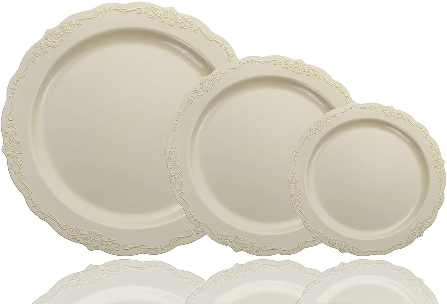 12 oz Ivory Victorian Design Bowls - 20 Ct.