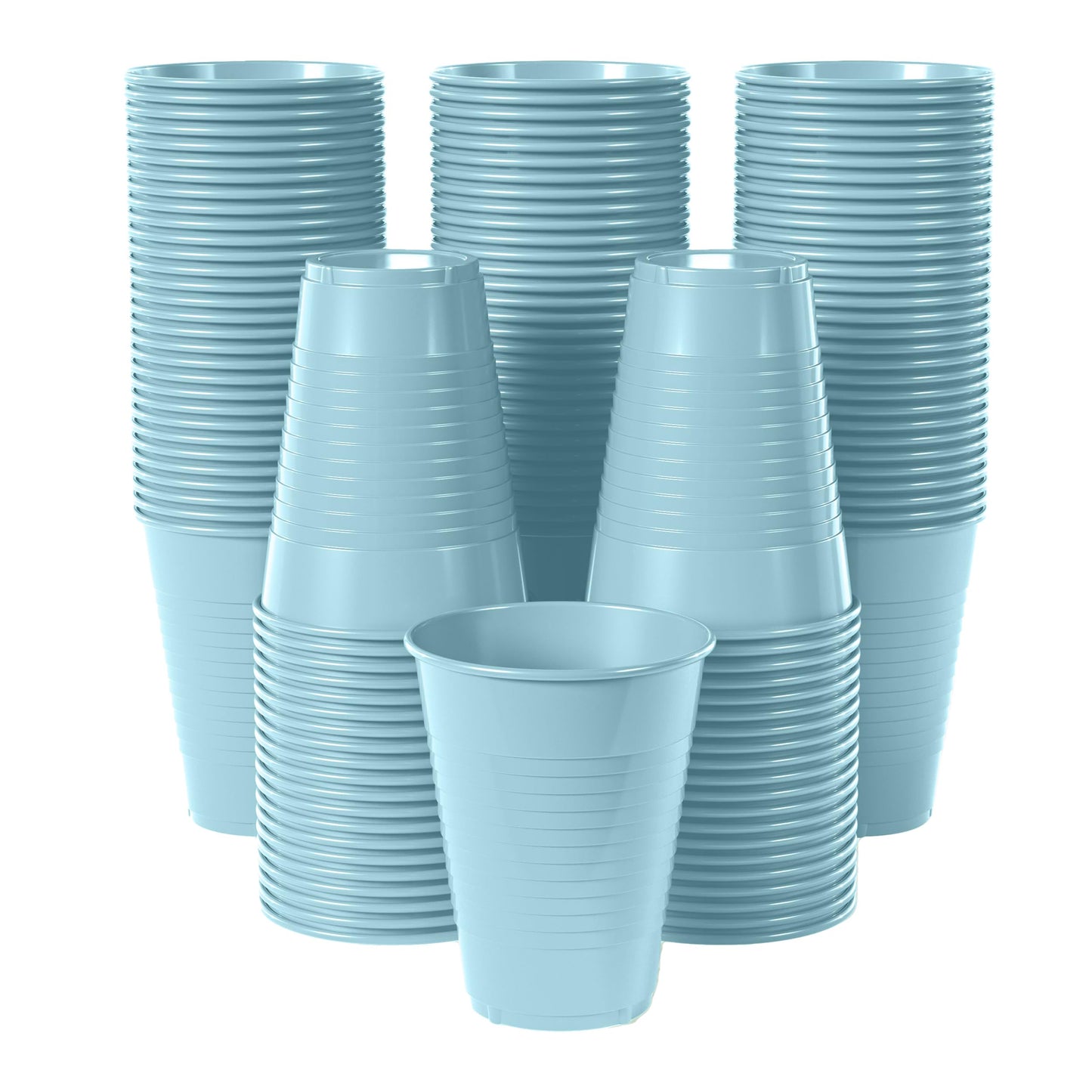 12 Oz. Light Blue Plastic Cups - 50 Ct.