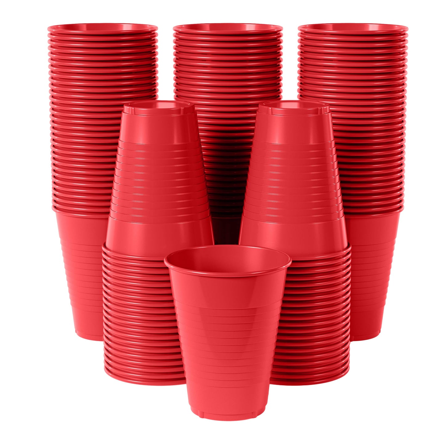 12 Oz. Red Plastic Cups - 50 Ct.