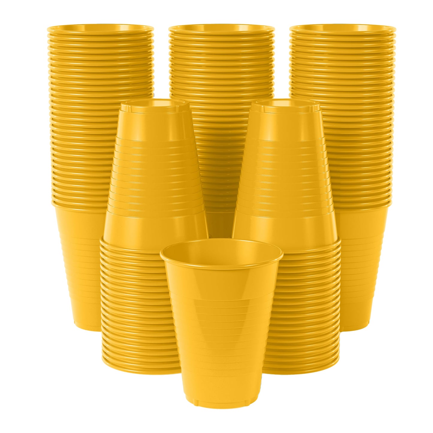 12 Oz. Yellow Plastic Cups - 50 Ct.