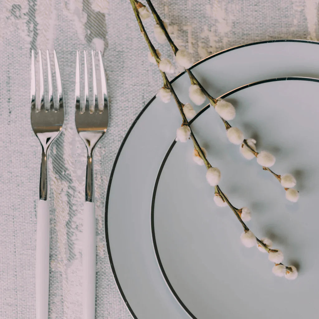 Trendables Forks White/Silver - 20 Ct.
