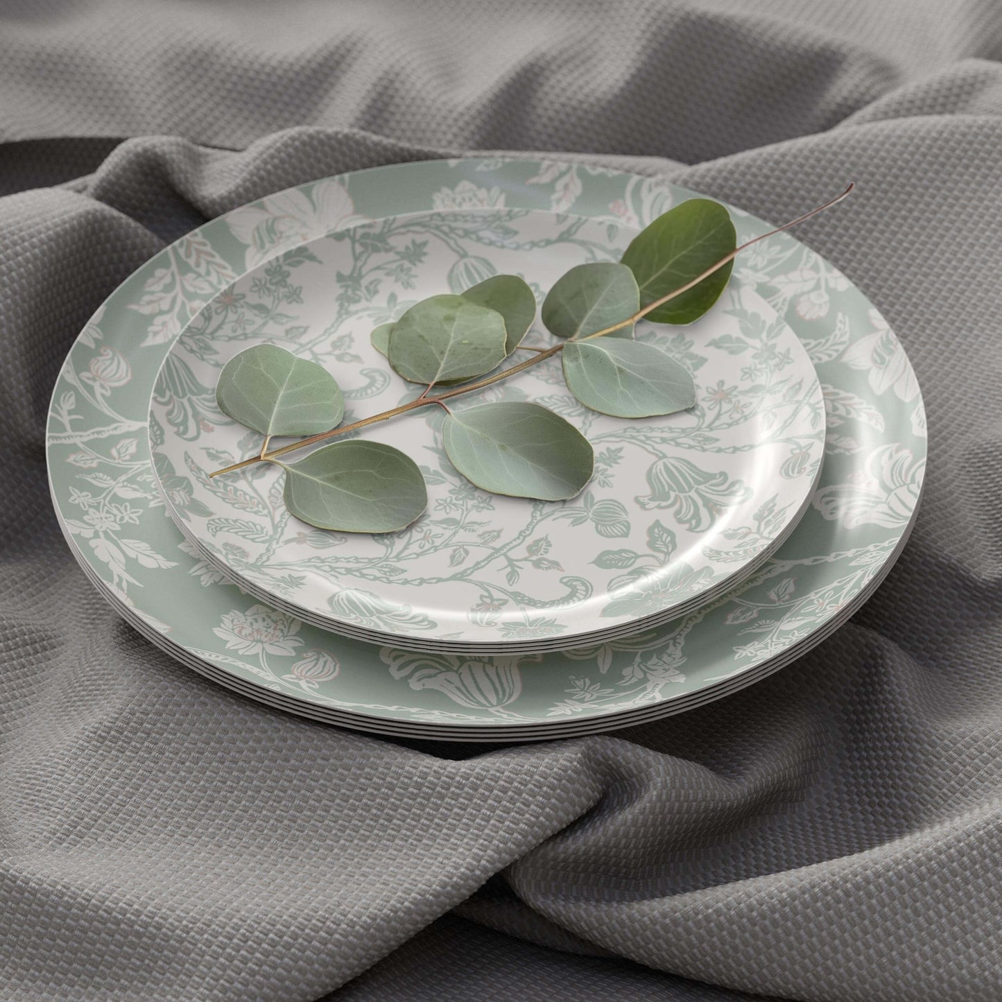 Earthtrends Gracy Design Paper Plates Combo Set 16/16.