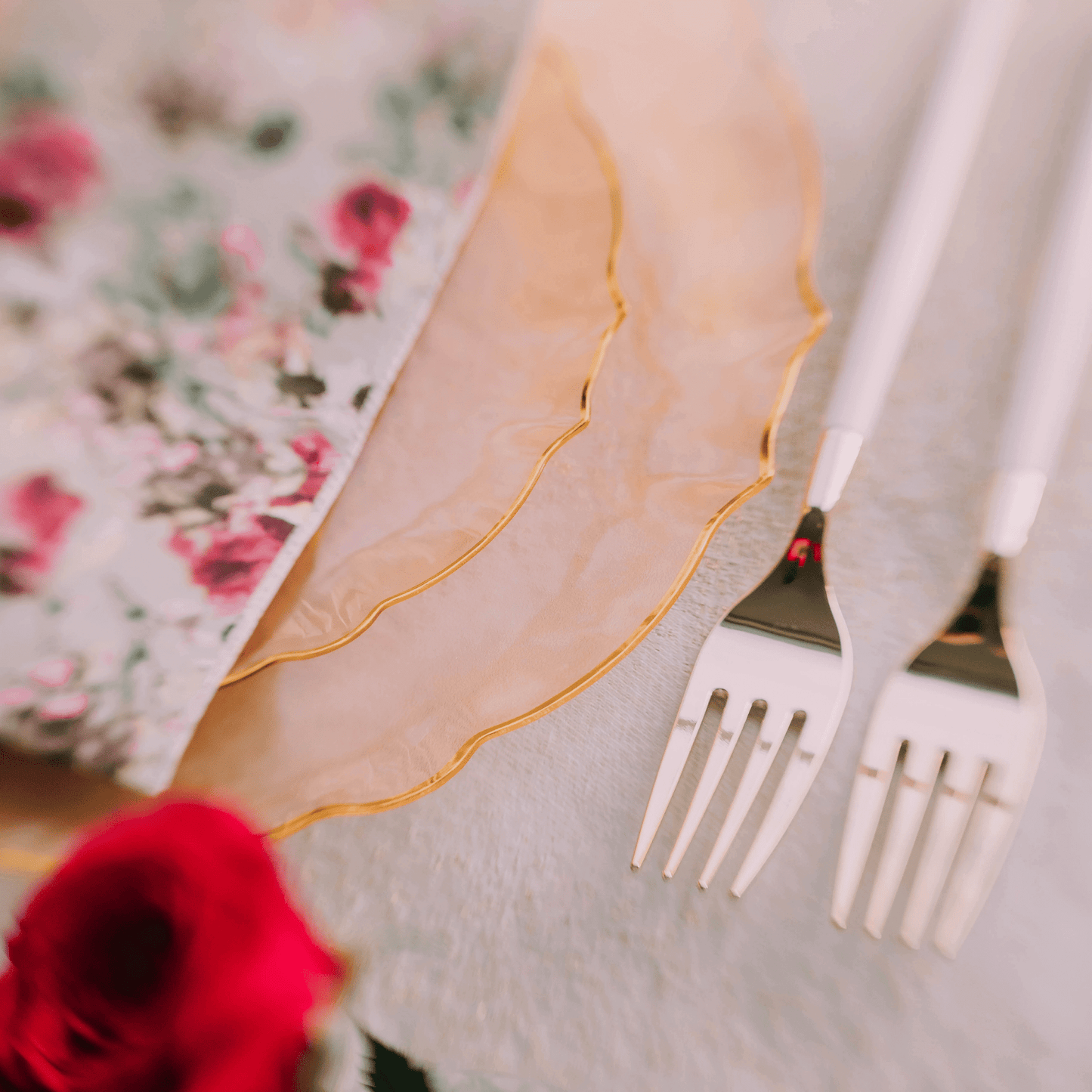 9" Rosè/Gold Petal Plates 20 Ct.