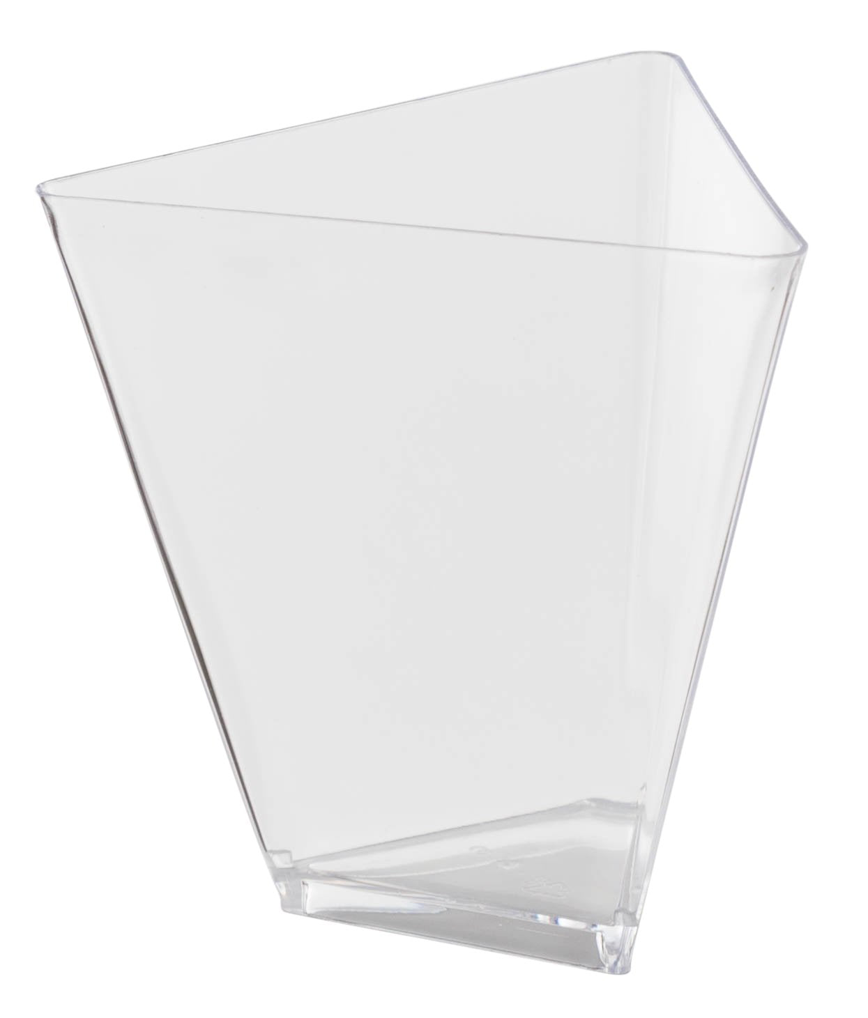 2.3 Oz. Clear Triangle Miniatures - 24 Ct.
