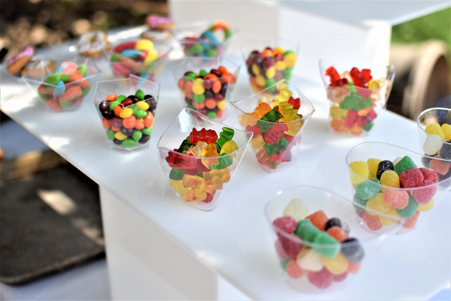 2.3 Oz. Clear Triangle Miniatures - 24 Ct.