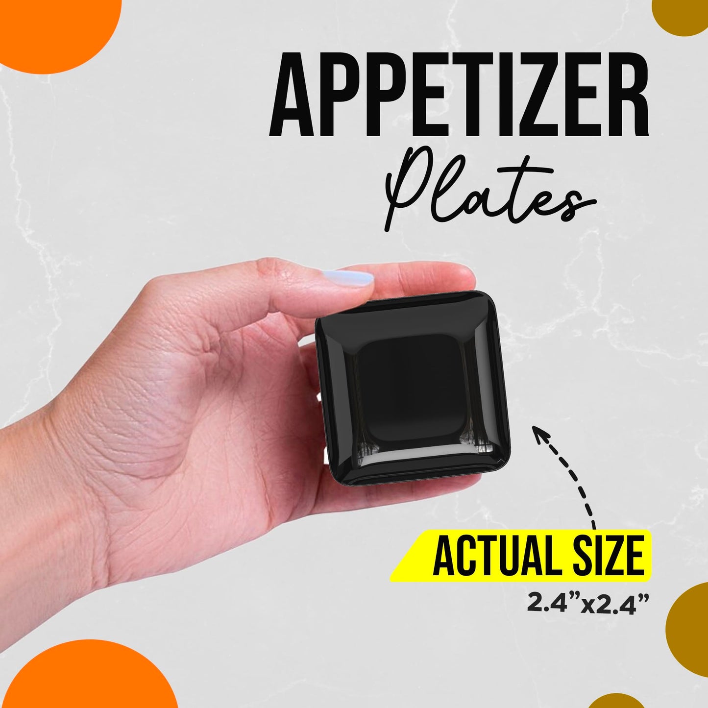 2.44 In. Black Sauce Dishes - 20 Ct.