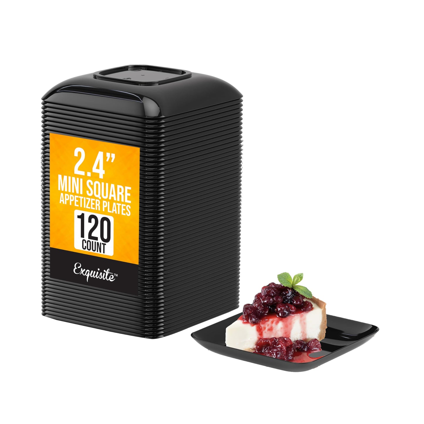 2.44 In. Black Sauce Dishes - 20 Ct.