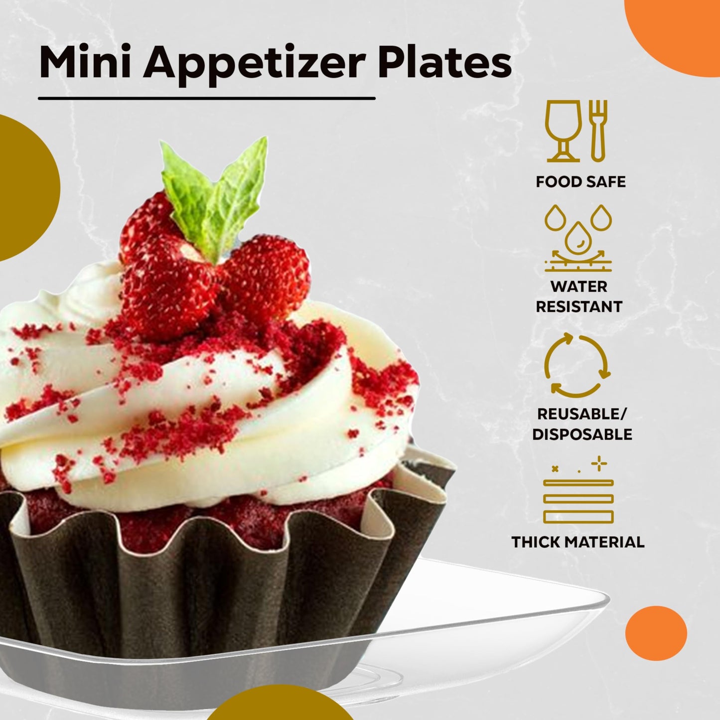2.44 In. Clear Sauce Dishes - 20 Ct.