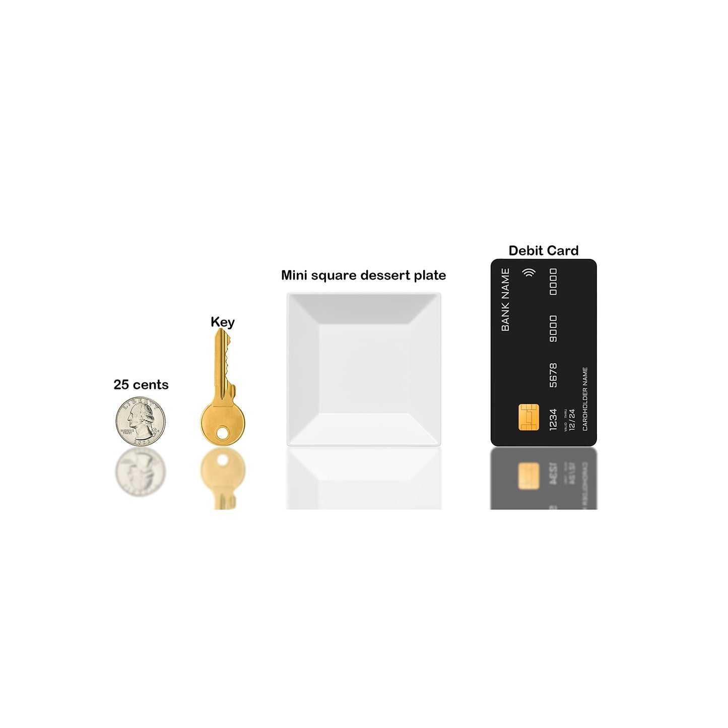 2.75 In. White Square Miniature Plates - 20 Ct.