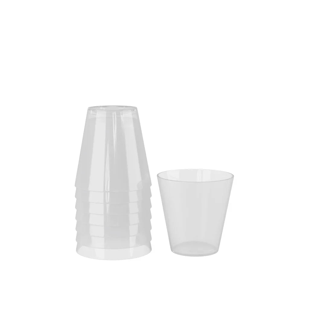 2 Oz. White Pearl Plastic Shot Glasses - 100 Ct.