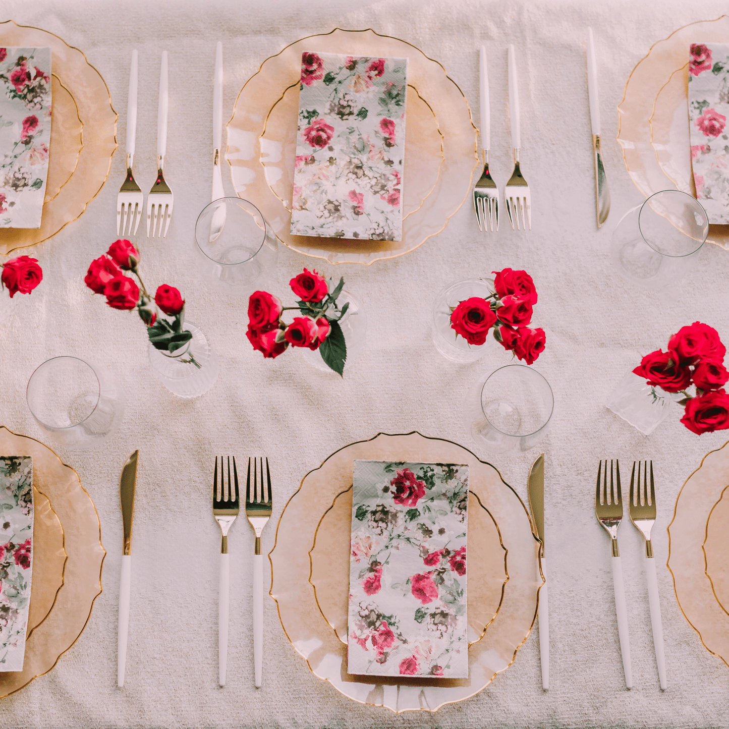 9" Rosè/Gold Petal Plates 20 Ct.