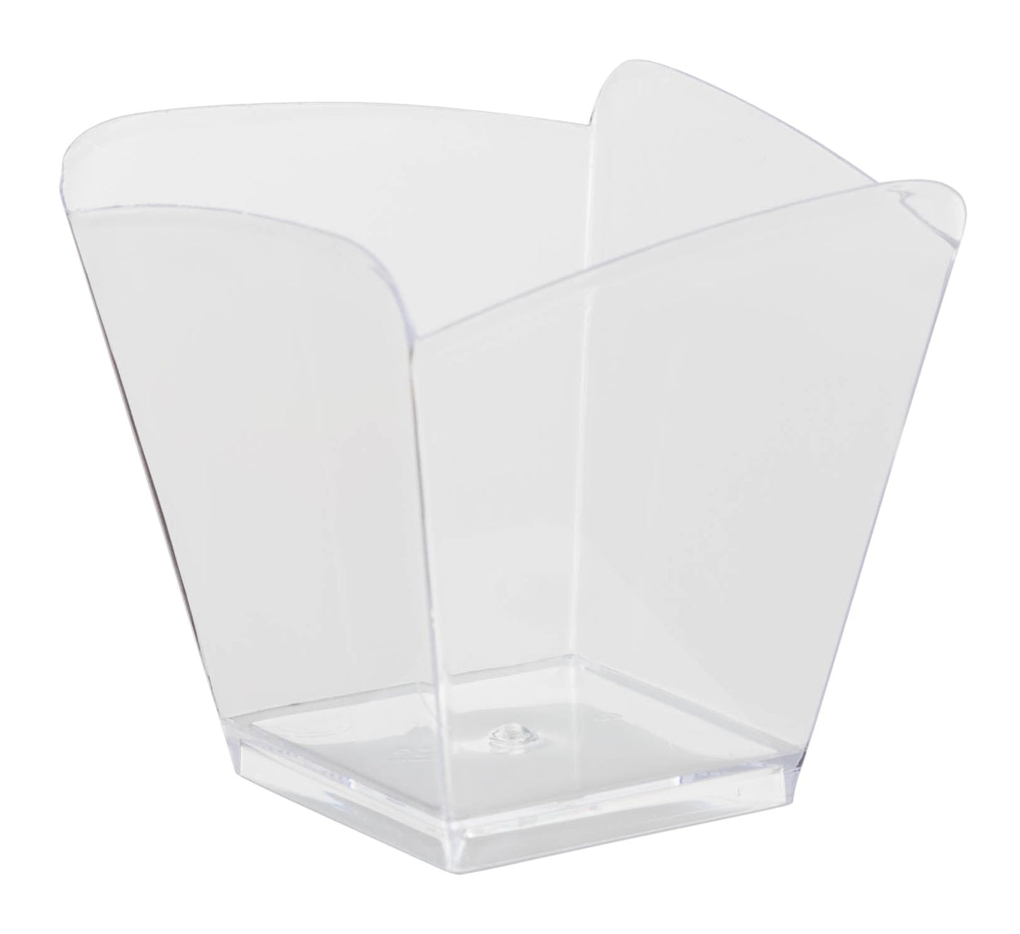 3.1 Oz. Clear Curved Square Miniatures - 24 Ct.
