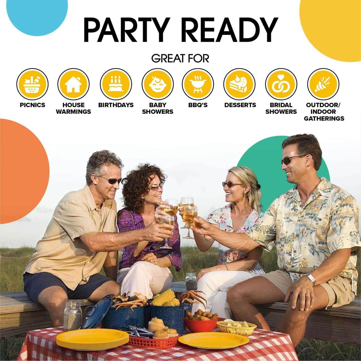 10 In. Yellow Paper Plates - 100 Ct.
