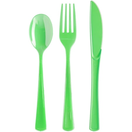 Lime Green Cutlery Combo Pack - 24 Ct.