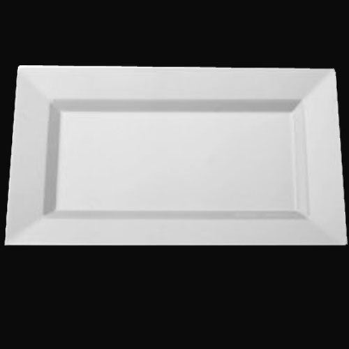 "12.75"" White Rectangular Plate 10 Count"