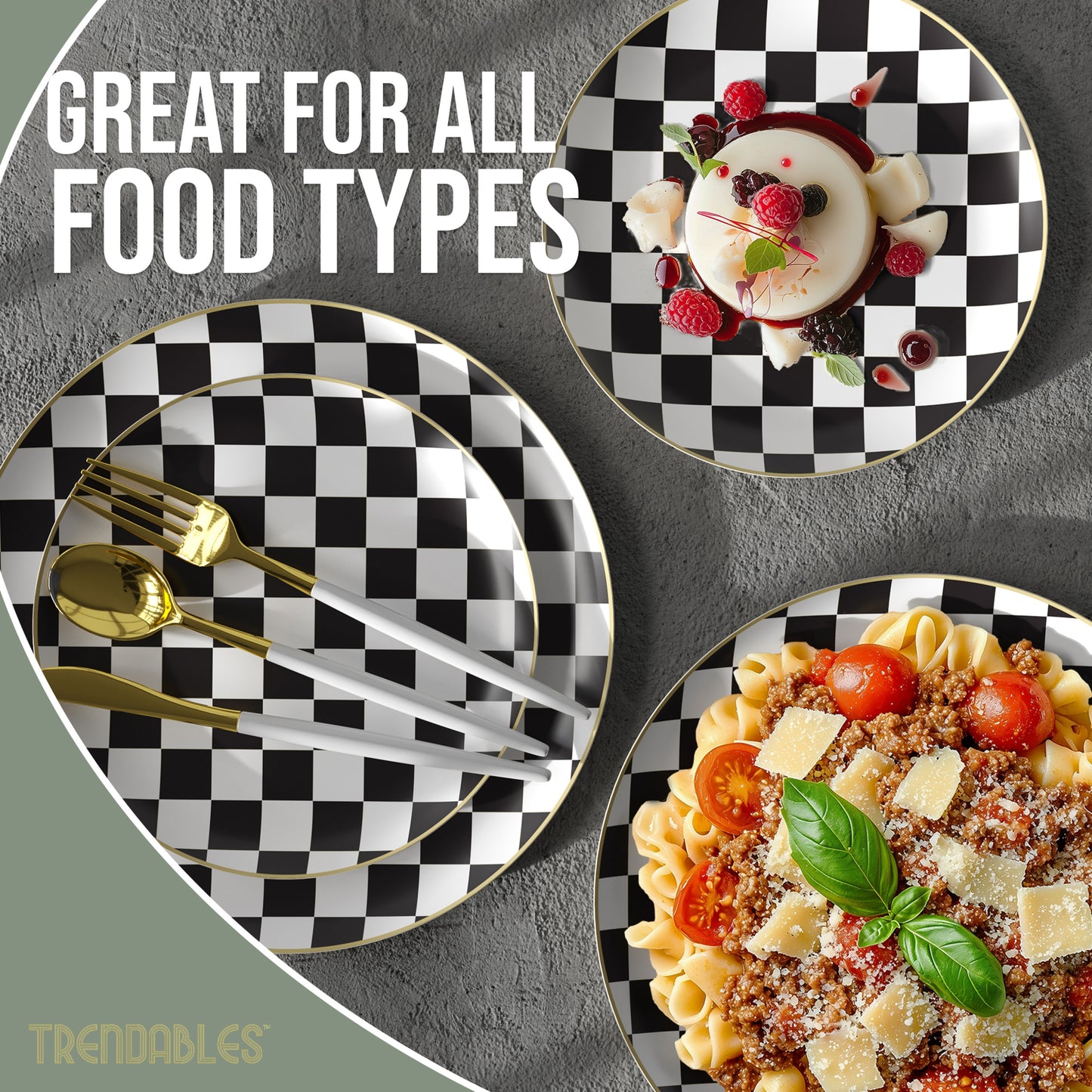 10 In. Earthtrends Checkered Design Plates | 20 Count