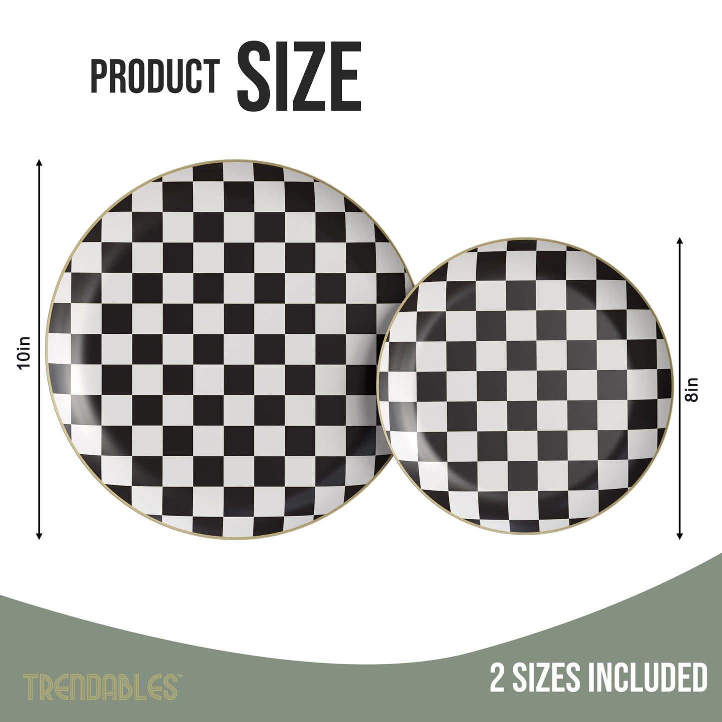 Earthtrends Checkered Design Plates Combo Set 20/20.