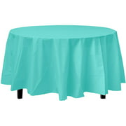 Premium Round Aqua Blue Table Cover