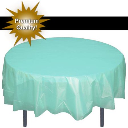 Premium Round Aqua Blue Table Cover