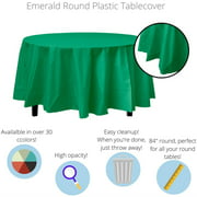 Premium Round Emerald Green Table Cover