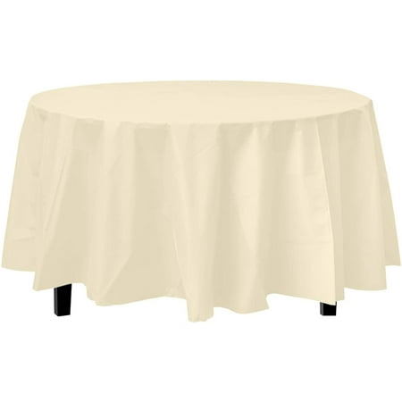 Premium Round Ivory Table Cover