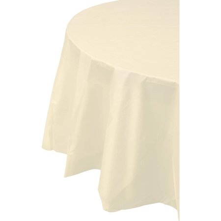Premium Round Ivory Table Cover