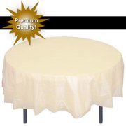 Premium Round Ivory Table Cover