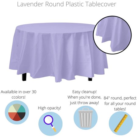 Premium Round Lavender Table Cover