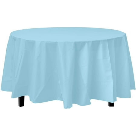 Premium Round Light Blue Table Cover