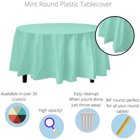 Premium Round Mint Table Cover