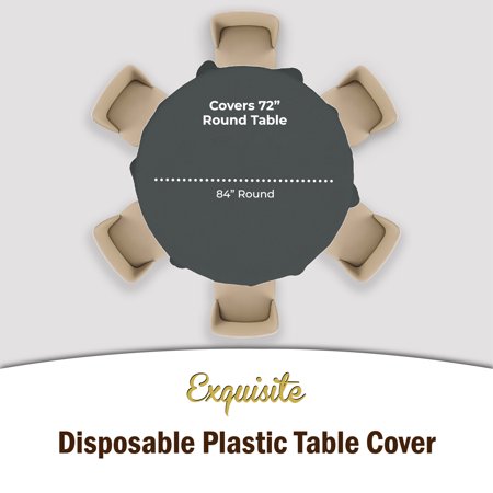 Premium Round Silver Table Cover