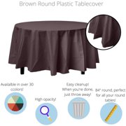 Premium Round Brown Table Cover