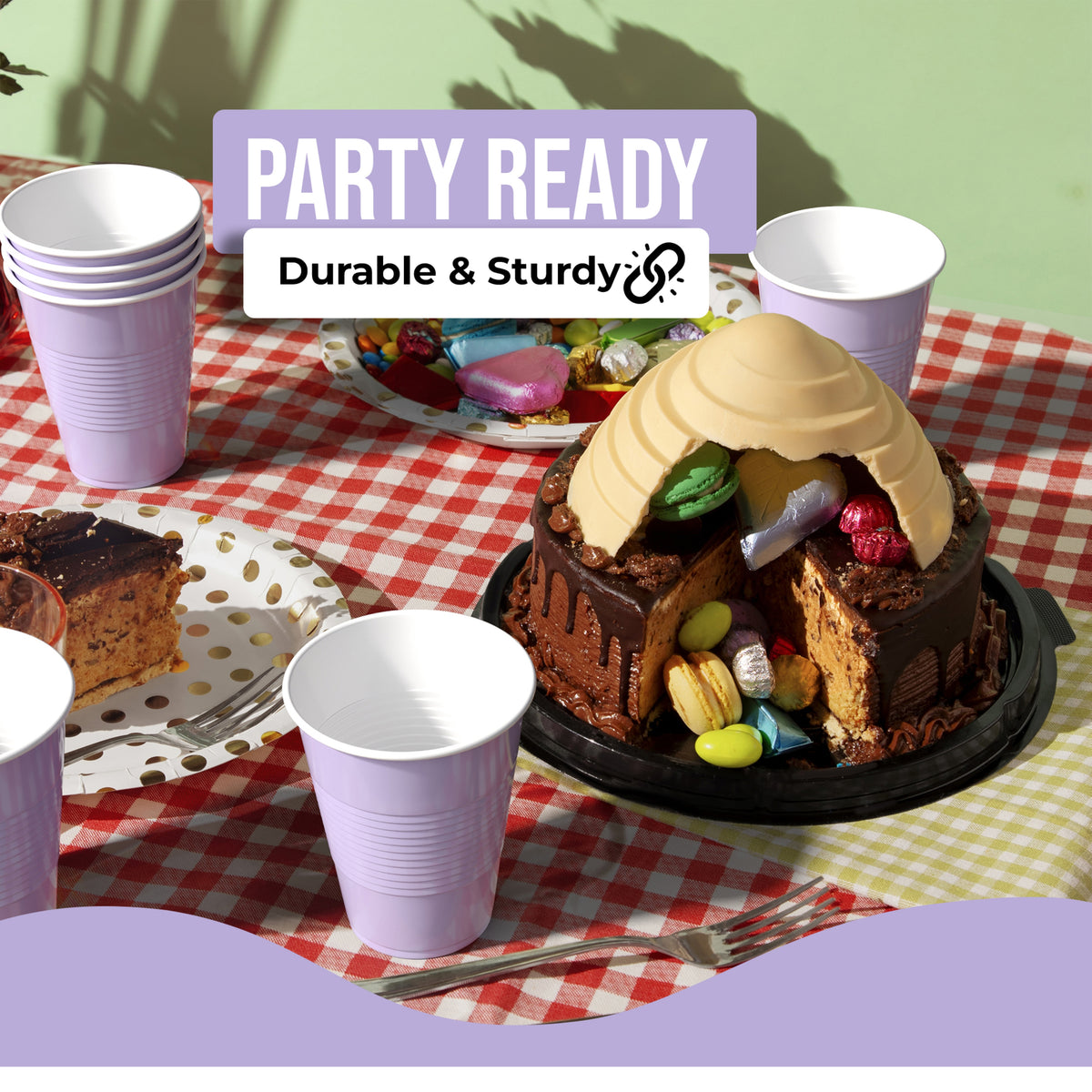 18 Oz. Lavender Plastic Cups - 50 Ct.