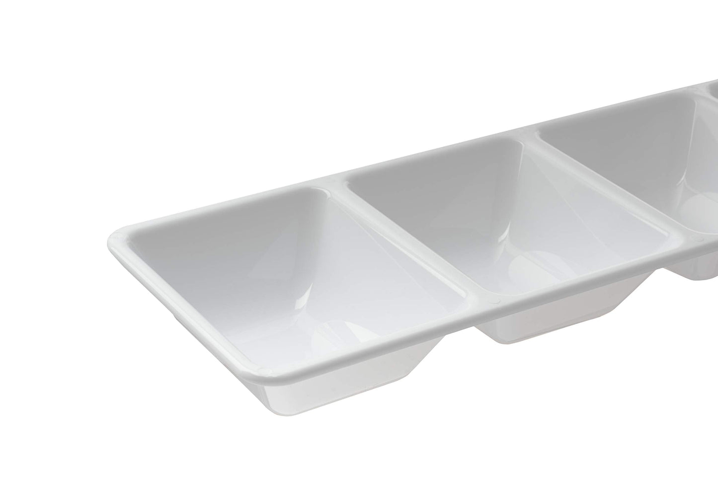 White 4 Compartment Tray 5.9 x 15.9