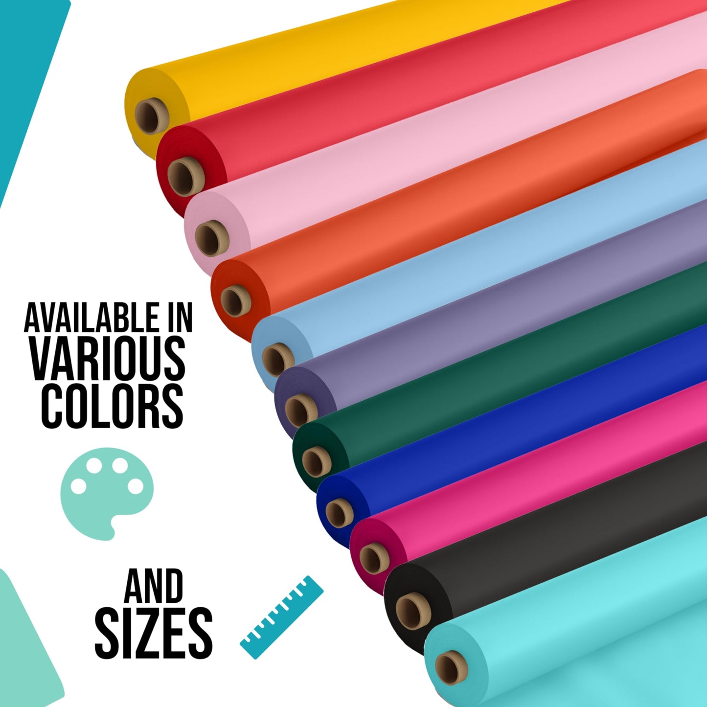40 In. X 100 Ft. Black Table Roll