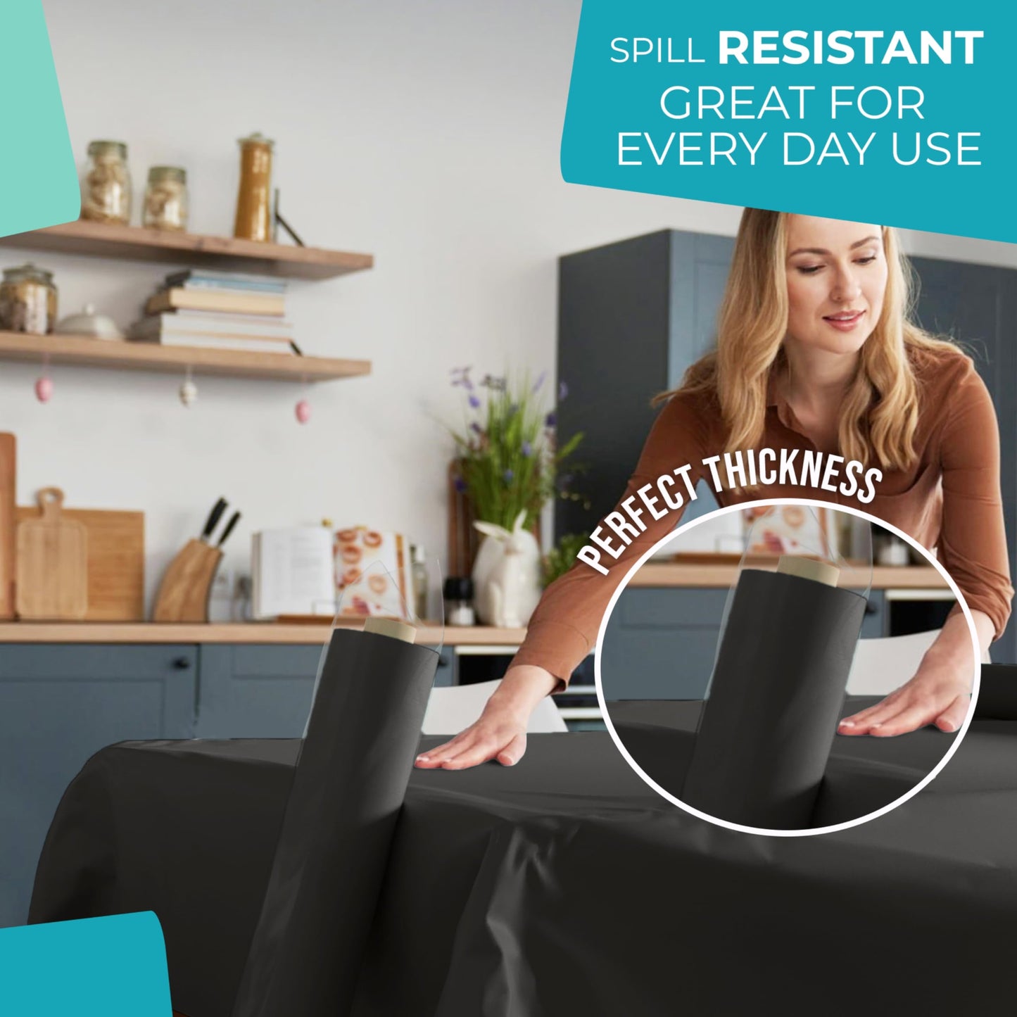 40 In. X 100 Ft. Black Table Roll