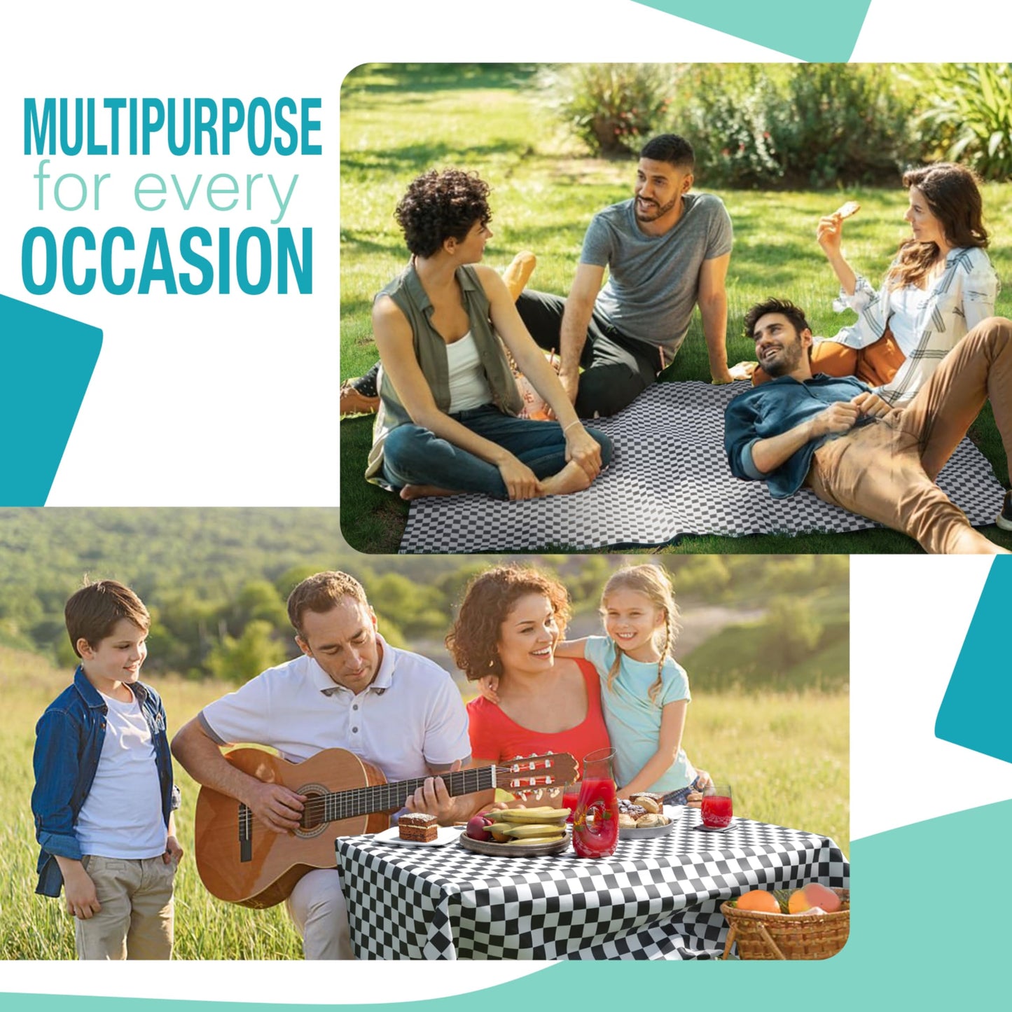 40 In. X 300' Black/White Checkered Table Roll