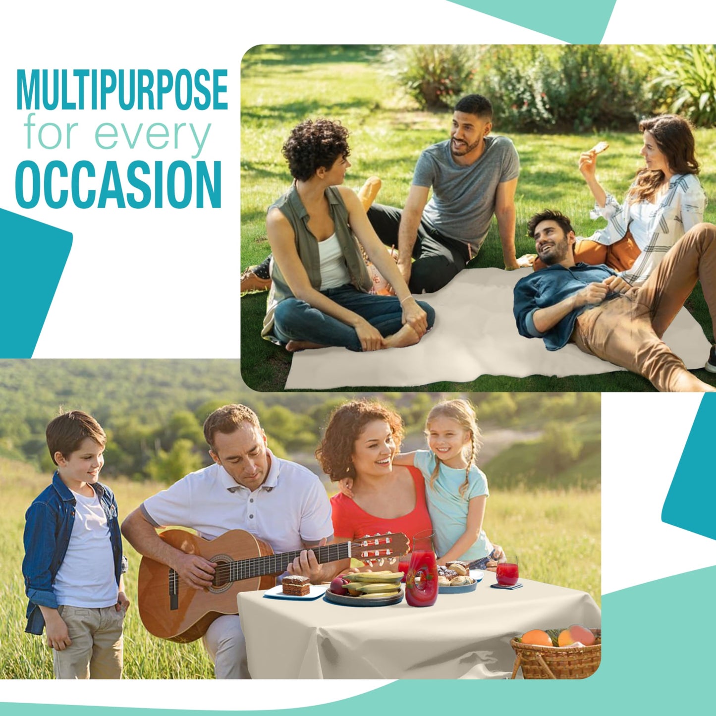 Exquisite Premium Quality Plastic Table Cover Banquet Roll, 40 in X 100 ft - Ivory