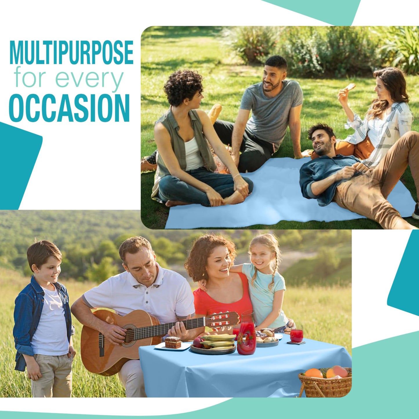 40 In. X 300 Ft. Premium Light Blue Table Roll