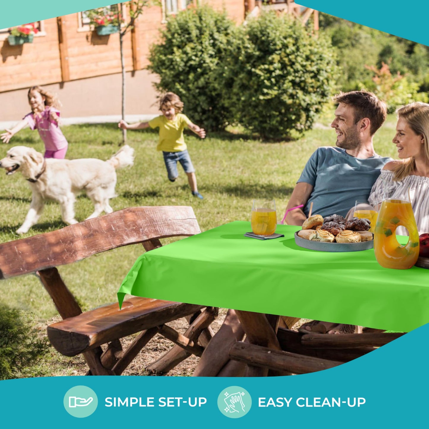 40 In. X 100 Ft. Lime Green Table Roll