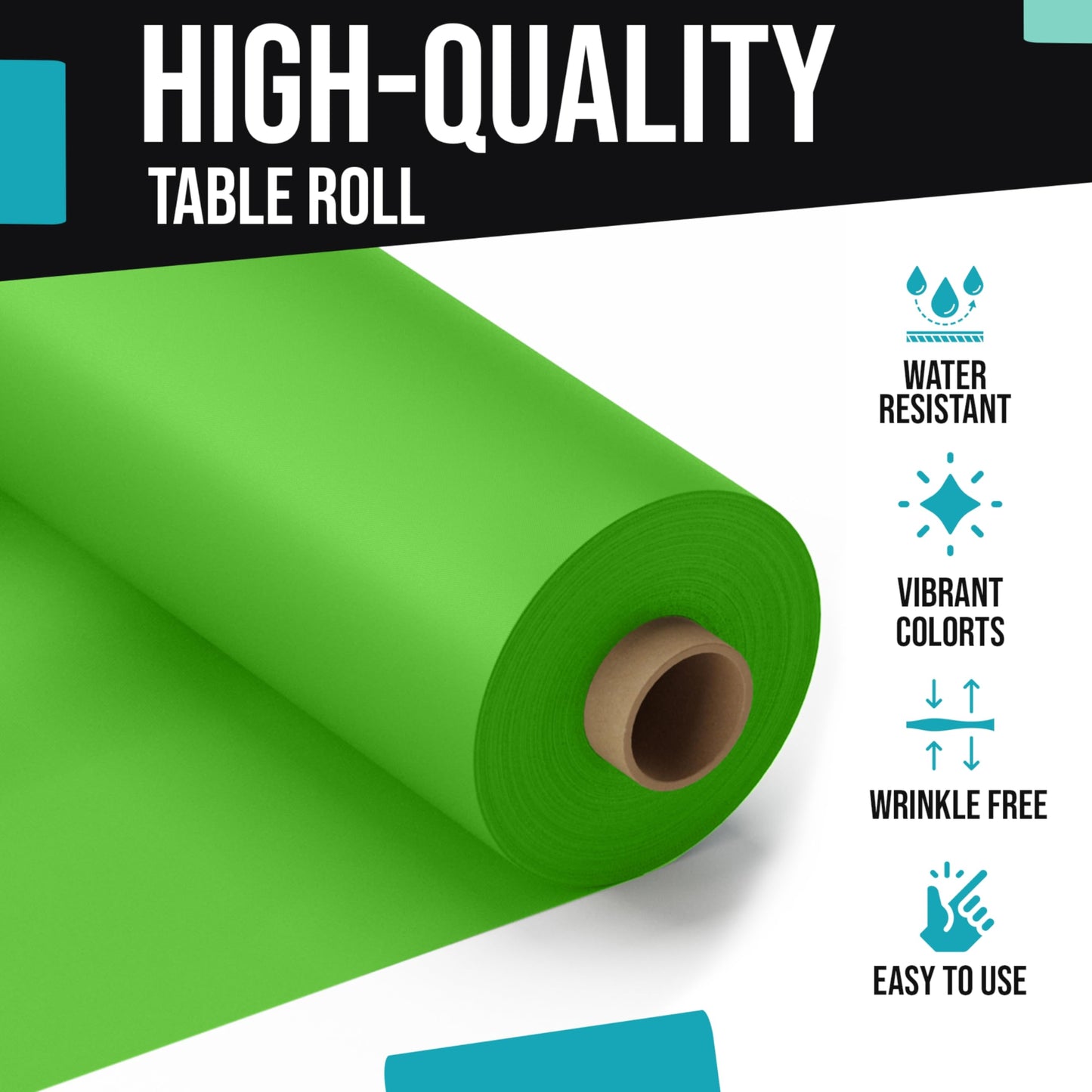 40 In. X 100 Ft. Lime Green Table Roll