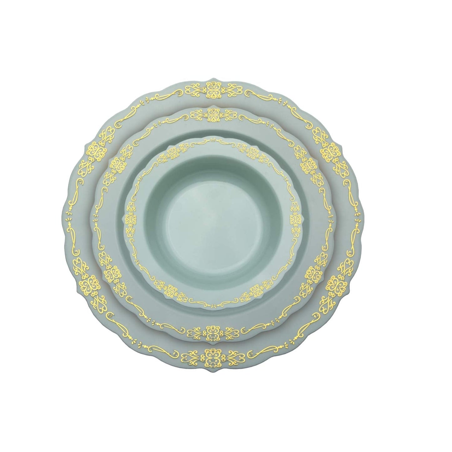 5 oz Robin Blue Victorian Design Bowls - 20 Ct.