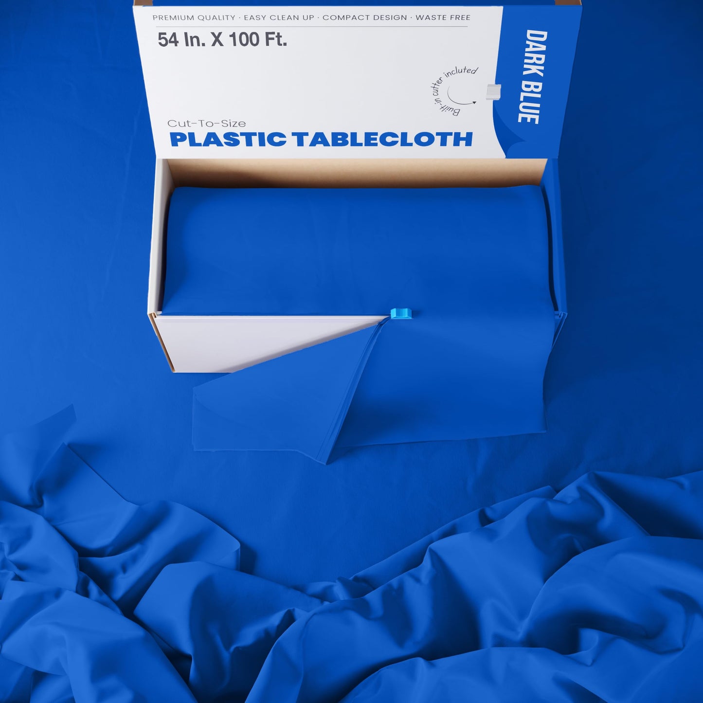 54" X 100' Select A Size Table Cover - Dark Blue