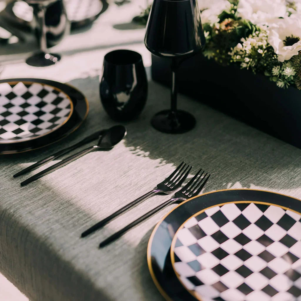 Trendables Gloss Black Plastic Forks - 20 Ct.