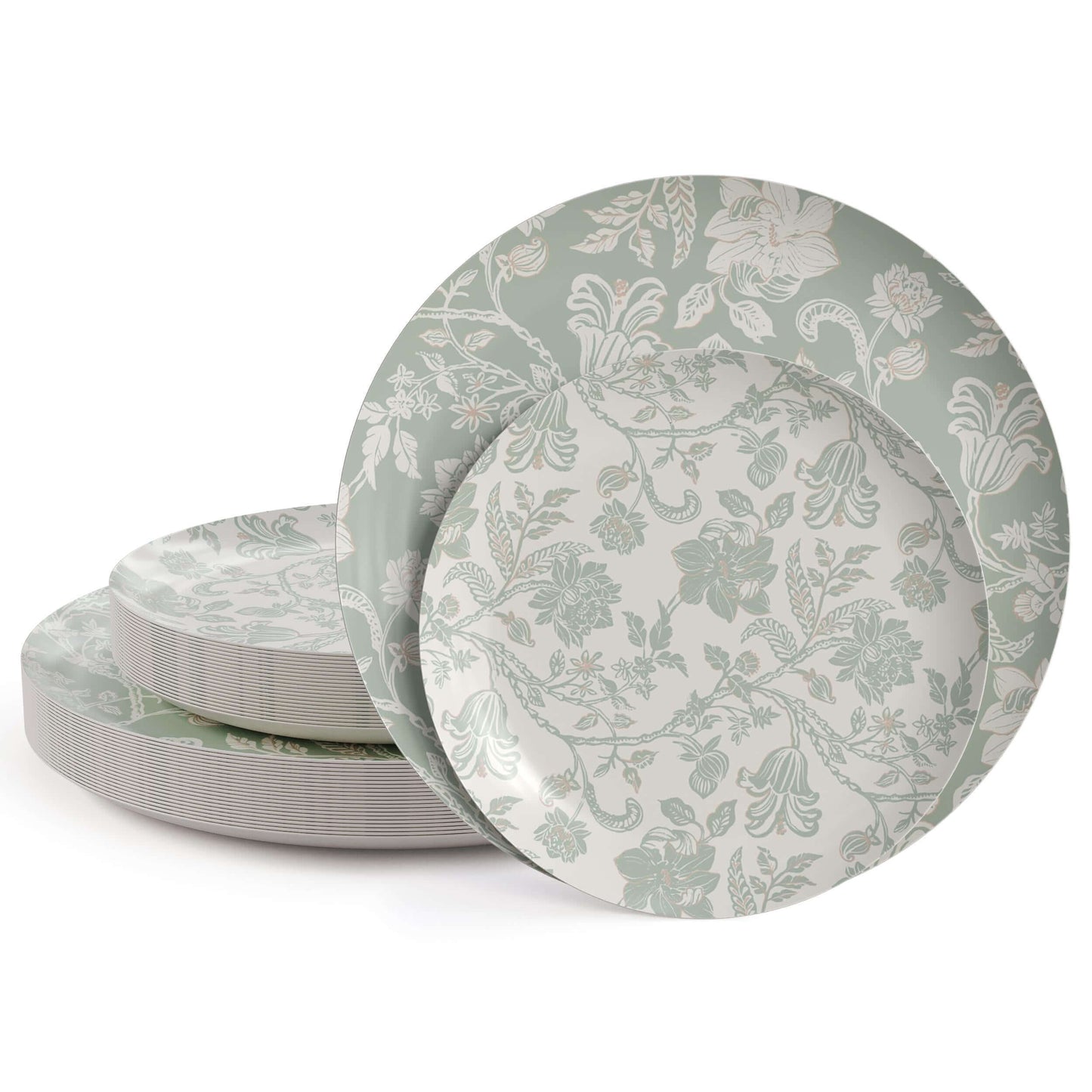 Earthtrends Gracy Design Paper Plates Combo Set 16/16.
