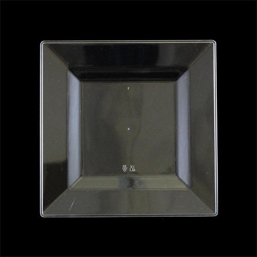 6.5 In. Clear Square Plates - 10 Ct.