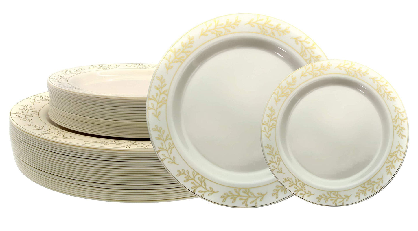 7.5 In. Gold Leaf Premium Plates - 10 ct.